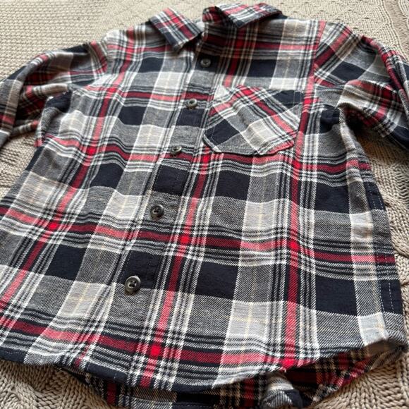 Hanna Andersson Plaid Cotton Flannel Button Down ~ 4 - Picture 4 of 12
